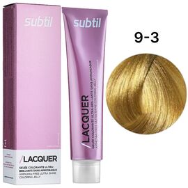 SUBTIL Lacquer Безаміачна тонуюча гелева фарба для волосся 9-3 Дуже світлий золотистий блондин, 60 мл, Об'єм: 60 мл, Відтінок: 9/3, image 