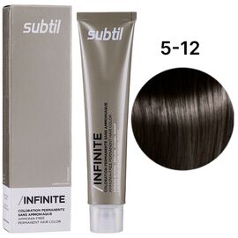SUBTIL Infinite Стійка безаміачна крем-фарба для волосся 5-12 Світлий шатен попелясто-перламутровий, 60 мл, Об'єм: 60 мл, Відтінок: 5/12, image 