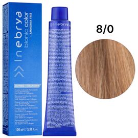 INEBRYA Bionic Крем-фарба без аміаку 8/0 Світло-русявий, 100 мл, Об'єм: 100 мл, Відтінок: 8/0, image 