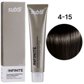 SUBTIL Infinite Стійка безаміачна крем-фарба для волосся 4-15 Шатен попелястий махагон, 60 мл, Об'єм: 60 мл, Відтінок: 4/15, image 