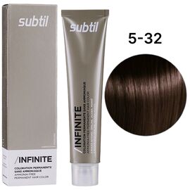 SUBTIL Infinite Стійка безаміачна крем-фарба для волосся 5-32 Світлий шатен золотисто-перламутровий, 60 мл, Об'єм: 60 мл, Відтінок: 5/32, image 