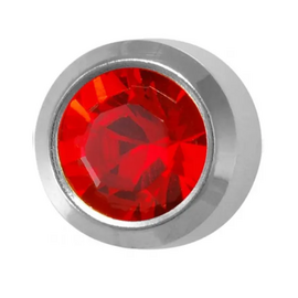 CAFLON Сережка гвоздик (NPVD, S, рубін, оправа, 4мм, сталь, перший прокол), image 