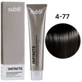 SUBTIL Infinite Стійка безаміачна крем-фарба для волосся 4-77 Шатен коричневий інтенсивний, 60 мл, Об'єм: 60 мл, Відтінок: 4/77, image 