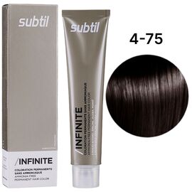 SUBTIL Infinite Стійка безаміачна крем-фарба для волосся 4-75 Шатен коричневий махагон, 60 мл, Об'єм: 60 мл, Відтінок: 4/75, image 