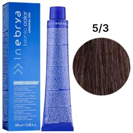INEBRYA Bionic Крем-фарба без аміаку 5/3 Золотистий світло-каштановий, 100 мл, Об'єм: 100 мл, Відтінок: 5/3, image 