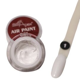 NailApex Аеропуфінг гель-фарба Air Paint Gel №1 Біла, 5 г, image 