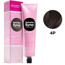 MATRIX Socolor Sync Pre-Bonded 4P Лужний тонер без аміаку,шанет перламутровий, 90 мл, Об'єм: 90 мл, Відтінок: 4P, image 