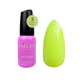 EDLEN Water Acrygel №03 Neon Рідкий акригель неоновий, 9 мл, Об'єм: 9 мл, Колір: 003, image 