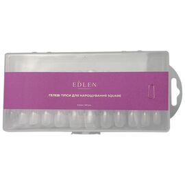 EDLEN Гелеві тіпси для нарощування Square (квадрат), 240 шт, Кількість: 240 шт, Форма: Квадрат, image 