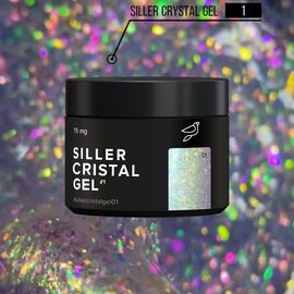 SILLER Crystal Gel №01, 15 мл, Об'єм: 15 мл, Колір: 001, image 