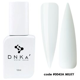 DNKa Cover Base Камуфлююча база №0043A Milky (new formula), 12 мл, Відтінок: 0043A, Об'єм: 12 мл, image 