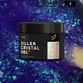 SILLER Crystal Gel №04, 15 мл, Об'єм: 15 мл, Колір: 004, image 