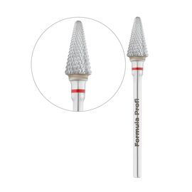 FORMULA PROFI Фреза твердосплавна "конус" заокруглений, червона, image 