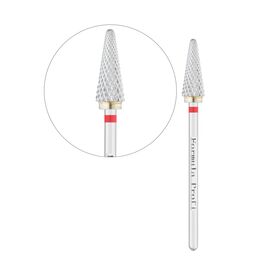 FORMULA PROFI Фреза твердосплавна "конус" заокруглена подовжена, червона, image 