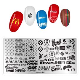 STARLET PROFESSIONAL Металева пластина для стемпінгу на підкладці, ST-239, image 