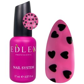 EDLEN Top Virnist No Wipe Топ з чорними сердечками без ЛШ, 17 мл, Об'єм: 17 мл, image 