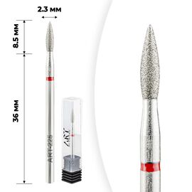 ART Фреза алмазна полум'я червона 225 діаметр 2,3 мм, Колір : Червоний, Діаметр: 2,3 мм, image 