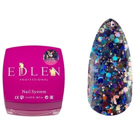 EDLEN Disco Glitter Глітер для дизайнів №04, 5 мл, Колір: 004, image 