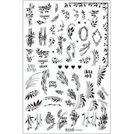 KODI Пластина для стемпінгу Plus size (розмір 9,5*14,5) № 13, №: 013, image 