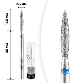 ART Фреза алмазна полум'я синя 204 діаметр 2,3 мм, image 