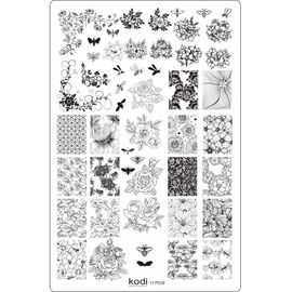 KODI Пластина для стемпінгу Plus size (розмір 9,5*14,5) № 17, №: 017, image 
