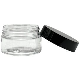 BonBon Баночка пластикова для крему з чорною кришкою 50х35 мм, 30 мл, image 