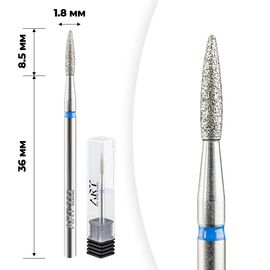 ART Фреза алмазна полум'я синя 222 діаметр 1,8 мм, image 
