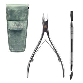 OLTON Набір кусачки M + сокирка-лопатка + чохол зелений (шкіра), Колір: Зелений, image 