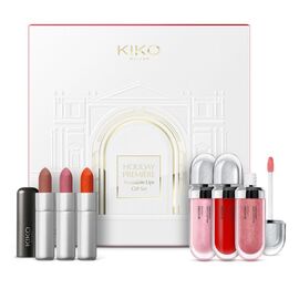 KIKO Holiday Première Irresistible Lips Gift Set Набір 3 блиски + 3 матові помади, image 