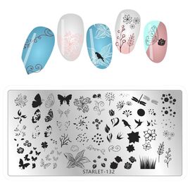 STARLET PROFESSIONAL Металева пластина для стемпінгу на підкладці, ST-132, image 
