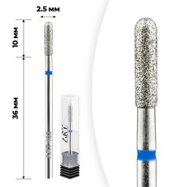 ART Фреза алмазна циліндр закруглений синій 402 діаметр 2,5 мм, Колір : Синій, Діаметр: 2,5 мм, image 