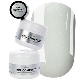 NailApex Comfort Builder Gel моделюючий гель №12 (молочний з мілким срібним шимером), 50 г, Об'єм: 50 мл, Колір: №012, image 