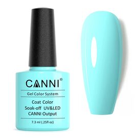CANNI Гель-лак №004 (ніжно бірюзовий, емаль), 7.3 мл, № гель лаку: 004, Об'єм: 7.3 мл, image 