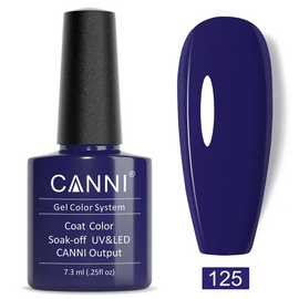 CANNI Гель-лак №125 (пастельний темно-бузковий, емаль), 7.3 мл, № гель лаку: 125, Об'єм: 7.3 мл, image 