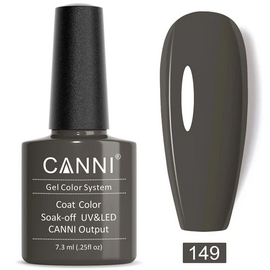 CANNI Гель-лак №149 (сірий асфальт, емаль), 7.3 мл, № гель лаку: 149, Об'єм: 7.3 мл, image 