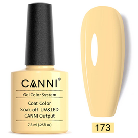 CANNI Гель-лак №173 (бежевий тілесний, емаль), 7.3 мл, № гель лаку: 173, Об'єм: 7.3 мл, image 
