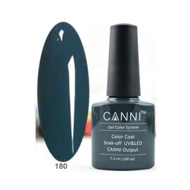 CANNI Гель-лак №180 (темно-бірюзовий, емаль), 7.3 мл, № гель лаку: 180, Об'єм: 7.3 мл, image 