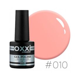 OXXI Гель лак № 010 (блідий рожево-кораловий, емаль), 10 мл, № гель лаку: 010, Об'єм: 10 мл, image 