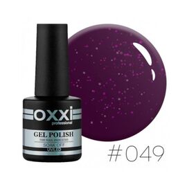 OXXI Гель лак № 049 (фіолетовий з рожевими блискітками), 10 мл, № гель лаку: 049, Об'єм: 10 мл, image 