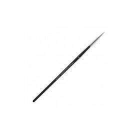 KODI Пензлик для роспису нігтів D,розмір 1,5 (ворс:нейлон,  дерев'яна чорна ручка), image 