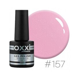 OXXI Гель лак № 157 (яскравий ніжно-рожевий з мікроблиском), 10 мл, № гель лаку: 157, Об'єм: 10 мл, image 