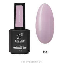 SILLER Base Gel №004 Базове покриття з пензликом, 15 мл, Відтінок: 004, Об'єм: 15 мл, image 
