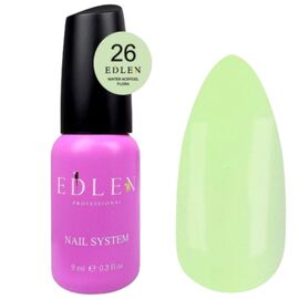EDLEN Water Acrygel №26 Flora Рідкий акригель, 9 мл, Об'єм: 9 мл, Колір: 026, image 