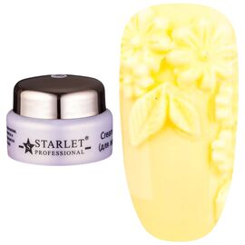 STARLET PROFESSIONAL Cream Gel Крем-гель для об'ємних дизайнів №7 ЖОВТИЙ, 5 г, Колір: 07, image 