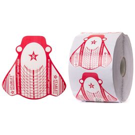 STARLET PROFESSIONAL Форми для нарощування нігтів ЧЕРВОНІ, Кількість: 500 шт, image 