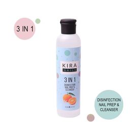 KIRA NAILS 3 в 1 Засіб для дезінфекції, знежирення і зняття липкого шару, 250 мл, image 