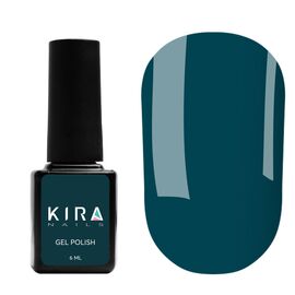 KIRA NAILS Гель лак №128 (темно-зелений), 6 мл, № гель лаку: 128, Об'єм: 6 мл, image 