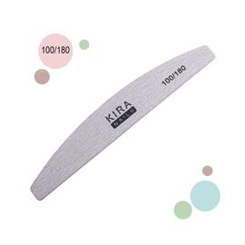 KIRA NAILS Пилка економ, півколо 100/180, Абразивність: 100/180, image 