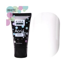 KIRA NAILS Acryl Gel White, 30 г, Об'єм: 30 мл, Колір: White, image 