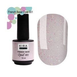 KIRA NAILS French Base Opal 001 (опал), 15 мл, Відтінок: 001, Об'єм: 15 мл, image 